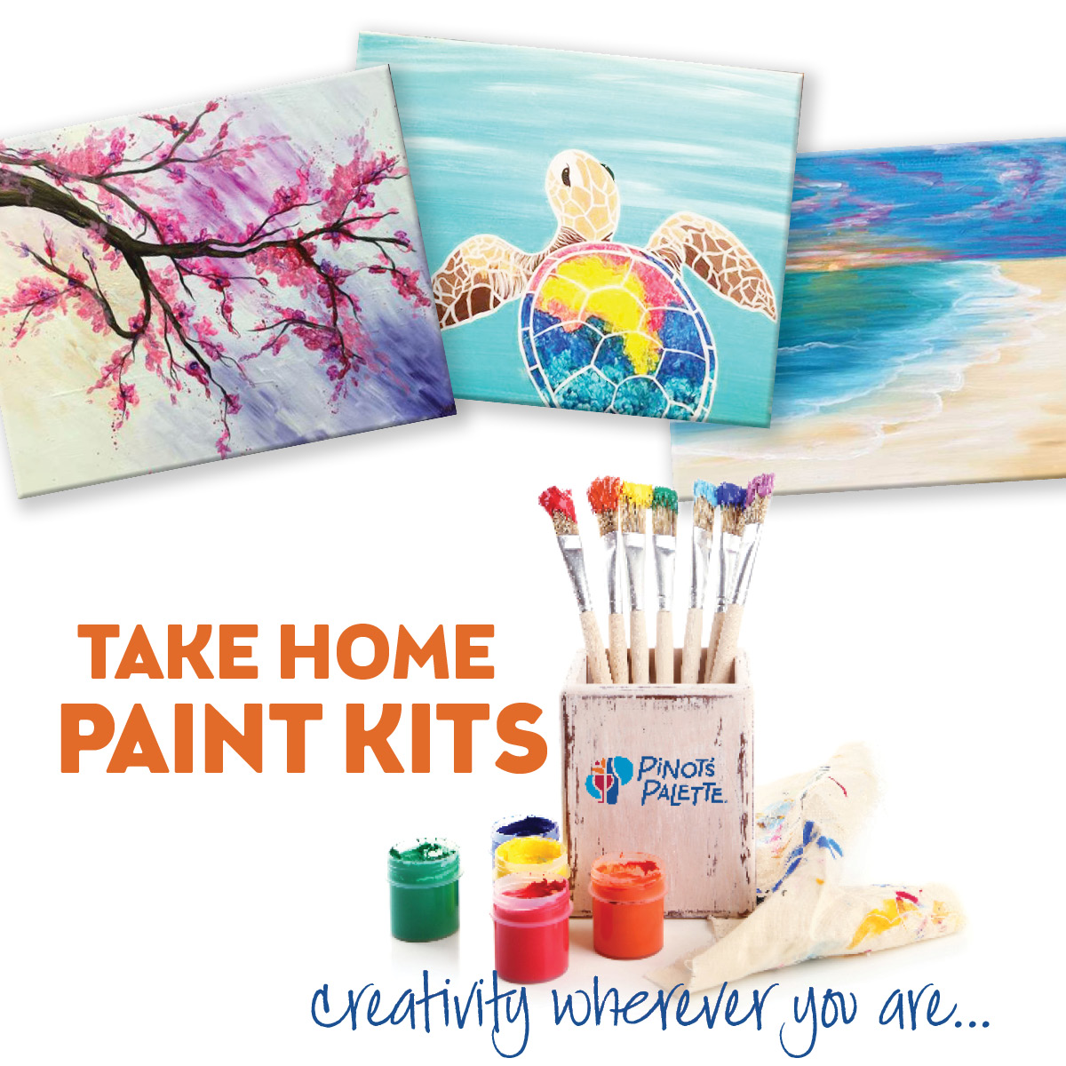 Take Home Paint Kit with Printed Instruction. Click Here For More!